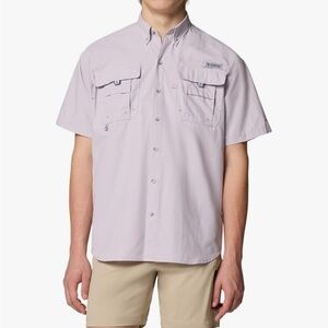Columbia Men's Casual Button Down Shirt - Lavender